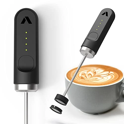 NanoFoamer Lithium Handheld Milk Foamer; Make Premium Microfoamed Milk For Barista-Style Coffee Drinks At Home. New Model With Dozens Of Improvements. USB-C Rechargeable 3 NanoFoamer Lithium Handheld Milk Foamer; Make Premium Microfoamed Milk For Barista-Style Coffee Drinks At Home. New Model With Dozens Of Improvements. USB-C Rechargeable