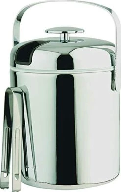 APS 36015 Ice Bucket Set With Tongs, 14 X 22 Cm, Silver