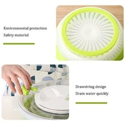 HEIMP Dryer Fold Salad Spinner, Lettuce Vegetables And Fruits Quickly Drain Easy To Use Salad Spinner With Bowl, Colander And Built In Draining Kitchen Slicer -KitchenAid Shop 412R7nRxWaS