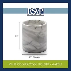 Cooler & Kitchen Holder | Doubles As Tool Crook Or Wine Chiller, 5.5" X 6.25", White Marble -KitchenAid Shop 412SeEG7XuL