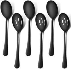 6 Pack Serving Spoons Set, 3 Large Serving Spoons, 3 Slotted Serving Spoons, Stainless Steel Buffet Dinner Restaurant Serving Spoons Set, Catering Serving Utensils For Party Banquet, 9.8 Inch -KitchenAid Shop 412U3aBNQcL. AC
