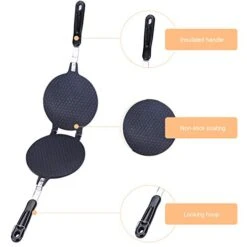 Waffle Maker Non Stick Waffle Irons Mold Pan Egg Roll Maker DIY Ice Cream Pancake Cone Maker Omelet Dessert Cooking Baking Tool For Home Kitchen Restaurant