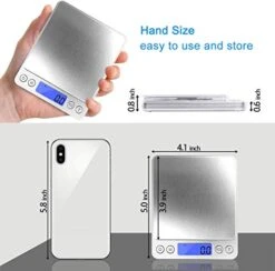 Digital Scale Kitchen Scale 3kg/ 0.1g Precision Pocket Cooking Baking Scale Count Function For Jewelry Multifunctional Electronic Scale Stainless Steel (Silver) -KitchenAid Shop 412XZBfHgsL