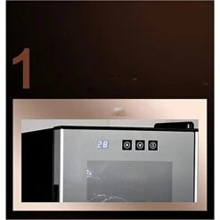 QYTECjgbx Wine Cabinet Refrigerator Temperature Glass Wine Cooler Stainless Steel Wine Rack Cooler Cooler Freezer Display Cabinet -KitchenAid Shop 412YCKHkizL