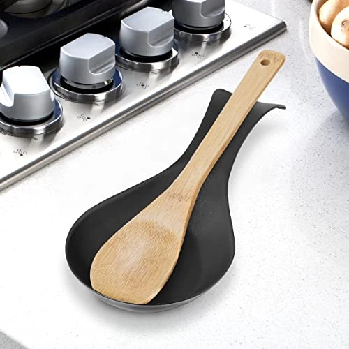 GGI Stainless Steel Spoon Rest- Long Handle Holds Kitchen Utensils In Place, Great Spoon Rest For Kitchen Counter, Stove Top, Or Coffee Station; Kitchen Accessories, Utensil Rest, Black 5 GGI Stainless Steel Spoon Rest- Long Handle Holds Kitchen Utensils In Place, Great Spoon Rest For Kitchen Counter, Stove Top, Or Coffee Station; Kitchen Accessories, Utensil Rest, Black - Image 3