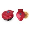 Dash Ash Mini Maker Portable Grill Machine + Panini Press - Red & DMW001RD Machine For Individual, Paninis, Hash Browns, & Other Mini Waffle Maker, 4 Inch, Red