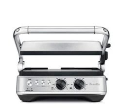 Breville BGR700BSS The Sear And Press Countertop Electric Grill, Medium, Brushed Stainless Steel