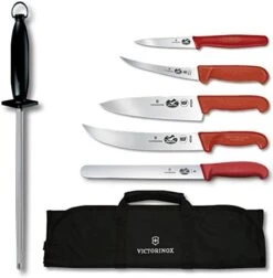 Victorinox Fibrox Pro Ultimate Competition BBQ Set, Knife Roll, 8-Piece -KitchenAid Shop 413H91j6P1L. AC