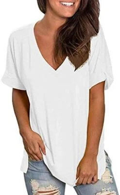 Meikosks Womens Summer Short Sleeve Shirt V Neck Tops Solid Color Basic Pullover Workout Blouses 23 Meikosks Womens Summer Short Sleeve Shirt V Neck Tops Solid Color Basic Pullover Workout Blouses -KitchenAid Shop 413IVGTy3hL. AC