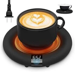 Coffee Mug Warmer, 2022 EasyAcc Coffee Warmer For Desk [with Silicon Cup Lid] Smart Mug Warmer Auto Shut Off, 3 Temp Setting To 167℉, Touch Switch, LED Display Cup Warmer For Office Home -Coffee Gift -KitchenAid Shop 413LTTpTRIL. AC