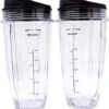 Replacement Blender Cup With Lid (2 Pack) 24 Oz Cups For Ninja Auto IQ BL480 BL482 BL642 NN102 BL682 BL450 BN751 BN801 Foodi SS351 SS401 Ninja Blender Auto IQ Blade -KitchenAid Shop 413MdYElESL