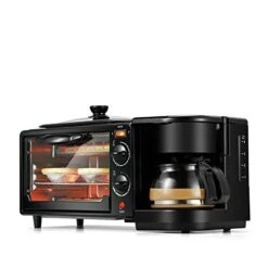 AMAYYAmbj Bread Maker 3 In 1 Breakfast Making Machine Mini Drip Coffee Maker Bread Pizza Oven Frying Pan Toaster Breakfast Machine