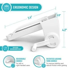 Professional-Grade Rotary Grater - 2 Stainless Steel Drums - Grate Or Shred Hard Cheeses, Chocolate, Nuts, And More - Award-Winning Design And Heavy-Duty Build Quality Lasts A Lifetime! -KitchenAid Shop 413N0aUTCkL