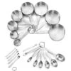 Measuring Cups And Spoons Set Of 21 Piece In 18/8 Stainless Steel, Heavy Duty 8 Measuring Cups, 7 Measuring Spoons, 1 Leveler & 5 Mini Measuring Spoons Ideal For Dry And Liquid Ingredients -KitchenAid Shop 413Rf3qT9jL