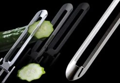 Seki Japan Long Vegetable Peeler, Stainless Steel Blade With Plasctic Safety Cover 9 Seki Japan Long Vegetable Peeler, Stainless Steel Blade With Plasctic Safety Cover -KitchenAid Shop 413VH6MkcqL