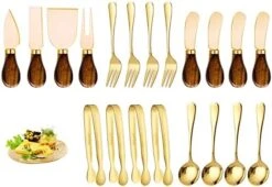 Charcuterie Accessories (20 Pcs), Cheese Spreaders For Charcuterie Board, Mini Serving Spoons, Forks And Mini Serving Tongs - Charcuterie Utensils For Butter, Cheese And Pastry Making -KitchenAid Shop 413Vj2AR2eL. AC