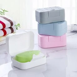 Soap Holder Portable Soap Box Waterproof Leakproof Soap Case Dish Soap Box With Lid Soap Container For Travel Kitchen Bathroom Accessories (Color : Gray) -KitchenAid Shop 413Xqu9R4cS 1