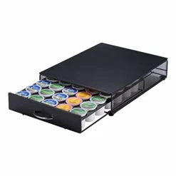 K Cup Holder Drawer, Coffee Pod Holder For K Cup Organizer, Keurig Coffee Pods Holder Capsule With 35 Pods, Black