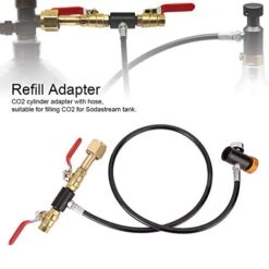 Aqur2020 CO2 Refill Adapter, Refill Station Charging Adaptor With 36in Hose Pressure Gauge For Filling Co2 Soda Tank -KitchenAid Shop 413jGBSyh6L