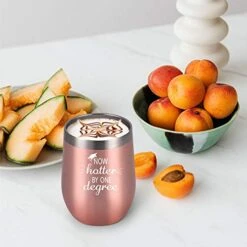 Graduation Gifts, Now Hotter By One Degree Wine Tumbler With Lid, Grad Christmas Gifts For College High School Graduates College Grad Masters Degree, 12 Oz Insulated Stainless Steel Tumbler, Rose Gold 11 Graduation Gifts, Now Hotter By One Degree Wine Tumbler With Lid, Grad Christmas Gifts For College High School Graduates College Grad Masters Degree, 12 Oz Insulated Stainless Steel Tumbler, Rose Gold -KitchenAid Shop 413lQF5GHUL