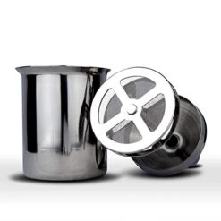 Manual Milk Frother Creamer Hand Pump Frother Cappuccino Latte Coffee Foam Pitcher With Handle, Lid, Stainless Steel, 17-Ounce Capacity (500ml) -KitchenAid Shop 413qRgQNSdL