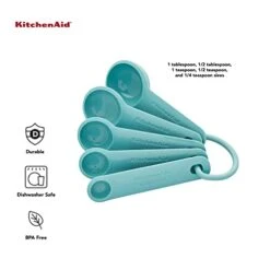 KitchenAid Measuring Spoons, Set Of 5, Aqua Sky 15 KitchenAid Measuring Spoons, Set Of 5, Aqua Sky -KitchenAid Shop 413wH2MDICL