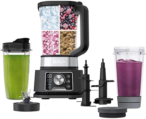 Ninja CO351B SS351 Foodi Power Pitcher System, Smoothie Bowl Maker, 4in1 Blender + Food Processor, Single Serve Blender 1400WP SmartTORQUE 6 Auto-iQ Presets (Renewed) 3 Ninja CO351B SS351 Foodi Power Pitcher System, Smoothie Bowl Maker, 4in1 Blender + Food Processor, Single Serve Blender 1400WP SmartTORQUE 6 Auto-iQ Presets (Renewed)