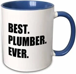 Best Plumber Ever Fun Plumbing Job Appreciation Gift Black Text Two Tone Mug, 1 Count (Pack Of 1) -KitchenAid Shop 413zWzwbOxL. AC