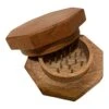 Hexagon Wood Food Spice Herb Grinder Wooden 2.5 Inch