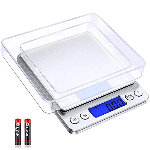 ® Digital Kitchen Scale With 2 Trays, 500g/0.01g High Precision Cooking Food Scale, Mini Gram Scale With LCD Display, 6 Units, Auto Off, Tare Function, Girls Gift (Batteries Included) 3 ® Digital Kitchen Scale With 2 Trays, 500g/0.01g High Precision Cooking Food Scale, Mini Gram Scale With LCD Display, 6 Units, Auto Off, Tare Function, Girls Gift (Batteries Included)