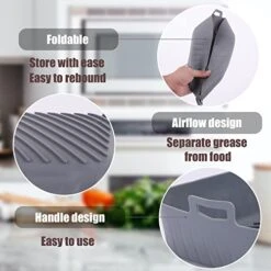 Silicone Liners Square Extra Large 2 Pcs, For 6 To 9 Qt Air Fryer Baskets, Non-stick Food-grade Reusable Silicone Pot Baking Tray -KitchenAid Shop 414DL3zDZlL