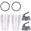 2 Pack Replacement 24oz Cups With Two Flip Top To Go Lid And Rubber Seals, Compatible With NutriBullet 600w/900w Blender Accessory 2 2 Pack Replacement 24oz Cups With Two Flip Top To Go Lid And Rubber Seals, Compatible With NutriBullet 600w/900w Blender Accessory -KitchenAid Shop 414MFFPFD8L