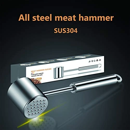 Meat Tenderizer/hammer/tongs-stainless Steel-double-sided Tool For Softening, Smoothing And Hitting Venice, Pork, Veal, Lamb, Chicken, Steak And Turkey-dishwasher-safe 7 Meat Tenderizer/hammer/tongs-stainless Steel-double-sided Tool For Softening, Smoothing And Hitting Venice, Pork, Veal, Lamb, Chicken, Steak And Turkey-dishwasher-safe - Image 5