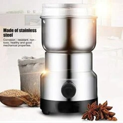 Electric Coffee Bean Grinder,Multi?Function Stainless Steel Large Grinding Capacity Electric Spice/Coffee Grinder Mill Blender With Visual Transparent Cover,For Spices,Herbs,Nuts,Grains,Silver(US) -KitchenAid Shop 414ShzfVJUL
