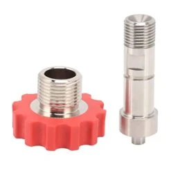 YOUTHINK Co2 Tank Refill Valve Connector,Gear Cylinder Refill Pressure Valve Adapter Stainless Steel Connector Male Thread Valve Controller For Home Bar Restaurant Brewing Soda Club