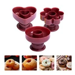 Flower Muffin Pan 3pcs Donut Maker Cutter Reusable Non-stick Doughnut Molds Fondant Cake Bread Dessert Bakery Mould Biscuit Stamp Mould Cutter Pastry Dough Process Tool Muffin Donut Pan -KitchenAid Shop 414VA43nOyL