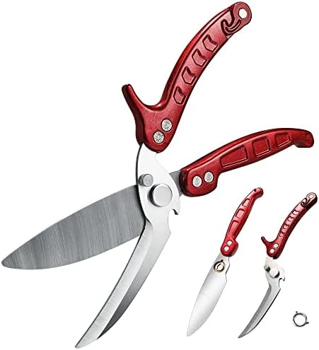 Kitchen Scissors Heavy Duty,Shears All Purpose Dishwasher Safe,Stainless Steel Multi-function Poultry Shears,Sharp Cooking Scissors For Chicken,Fish,Raptor,Meat,Turkey,Seafood,Crab,Bone (Burgundy) 10 Kitchen Scissors Heavy Duty,Shears All Purpose Dishwasher Safe,Stainless Steel Multi-function Poultry Shears,Sharp Cooking Scissors For Chicken,Fish,Raptor,Meat,Turkey,Seafood,Crab,Bone (Burgundy) - Image 8