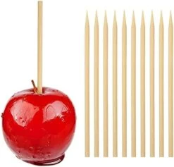 Wooden Candy Apple Skewer Sticks, 6mm 5.25inch Natural Bamboo Skewers BBQ Caramel Apple Sticks Cotton Candy Stick Rock Candy Stick Skewer Semi Pointed Lollipop Sticks Barbecue Corn Dog -KitchenAid Shop 414dk8QRaTL. AC