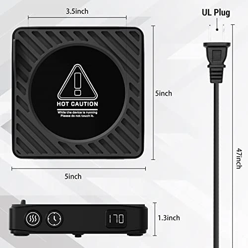 Coffee Mug Warmer With Auto Off Timer, Coffee Cup Warmer For Desk With Auto ON/Off, Coffee Warmer For Desk Auto Shut Off With 3-Temp Settings, Electric Coffee Cup Warmer, Wax Warmer, Warm Gift 7 Coffee Mug Warmer With Auto Off Timer, Coffee Cup Warmer For Desk With Auto ON/Off, Coffee Warmer For Desk Auto Shut Off With 3-Temp Settings, Electric Coffee Cup Warmer, Wax Warmer, Warm Gift - Image 5
