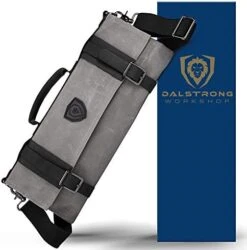 Carrier Bag Case, Nomad Knife Roll - 12oz Heavy Duty Canvas & Top Grain Leather Roll Bag - 13 Slots - Interior And Rear Zippered Pockets - Blade Travel Storage/Case, Desert Drifter (Brown) 22 Carrier Bag Case, Nomad Knife Roll - 12oz Heavy Duty Canvas & Top Grain Leather Roll Bag - 13 Slots - Interior And Rear Zippered Pockets - Blade Travel Storage/Case, Desert Drifter (Brown) -KitchenAid Shop 414jurII7nL. AC