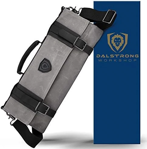 Carrier Bag Case, Nomad Knife Roll - 12oz Heavy Duty Canvas & Top Grain Leather Roll Bag - 13 Slots - Interior And Rear Zippered Pockets - Blade Travel Storage/Case, Desert Drifter (Brown) 12 Carrier Bag Case, Nomad Knife Roll - 12oz Heavy Duty Canvas & Top Grain Leather Roll Bag - 13 Slots - Interior And Rear Zippered Pockets - Blade Travel Storage/Case, Desert Drifter (Brown) - Image 10