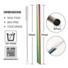 5 Pcs 10" Reusable Boba Straws & Smoothie Straws - Rainbow Colors & Angled Tips, 0.5" Wide Stainless Steel Straws, Metal Straws For Bubble Tea, Milkshakes, Jumbo Drinks | 2 Cleanning Brushes & 1 Case 2 5 Pcs 10" Reusable Boba Straws & Smoothie Straws - Rainbow Colors & Angled Tips, 0.5" Wide Stainless Steel Straws, Metal Straws For Bubble Tea, Milkshakes, Jumbo Drinks | 2 Cleanning Brushes & 1 Case -KitchenAid Shop 414mQcDsa8L