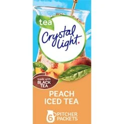 Sugar-Free Peach Iced Tea Low Calories Powdered Drink Mix 6 Count Pitcher Packets