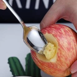 Grapefruit Spoons 5 Pieces Set, 4 Stainless Steel Grapefruit Spoon And 1 Grapefruit Knife With Titanium Plating, Grapefruit Utensil Set, Serrated Edges Spoon Pack Of 5 (Silver) -KitchenAid Shop 414z4aOunrL