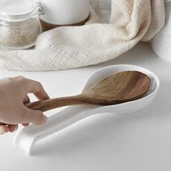 9.5" Ceramic Spoon Rest, White Spoon Rest For Stove Top, Spoon Holder For Stove Top, Kitchen Spoon Holder For Countertop, Set Of 1 -KitchenAid Shop 4153koGyjVL