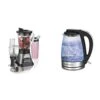 Hamilton Beach Der And Food Processor Combo, Grey & Black (58163) & 40864 Electric Tea Kettle, Water Boiler & Heater, Cordless, 1.7 L, Clear Glass -KitchenAid Shop 4155c9oj0uL