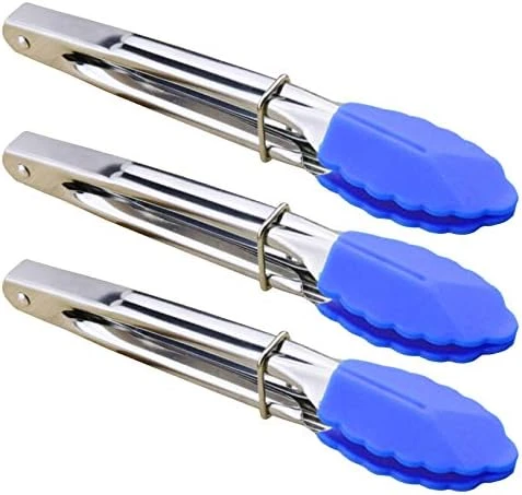 Mini Tongs With Silicone Tips 7-Inch Small Serving Tongs, Set Of 3 (Black White Gray) 14 Mini Tongs With Silicone Tips 7-Inch Small Serving Tongs, Set Of 3 (Black White Gray) - Image 12
