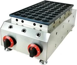 Commercial LPG Gas 50-Grid Mini Dutch Pancakes Maker Machine Takoyaki Grill Pan Octopus Ball Waffle Maker Nonstick Waffle Iron (50pcs-LPG Gas Waffle Maker) -KitchenAid Shop 4158AbOkEtL. AC 1