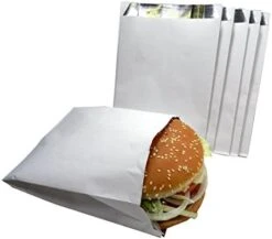 Grease Resistant Serving Bag With Side Gusset, Foil Lined Retains Heat For Outdoor Entertaining, Hot Dog Bag, Pack Of 25 -KitchenAid Shop 415AyKiS6NL. AC