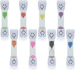 2 Minute Sand Timer Set, 8 Pack Colorful Smiley Hourglass Timers For Kids Proper Tooth Brushing -KitchenAid Shop 415BfkHWZQS. AC